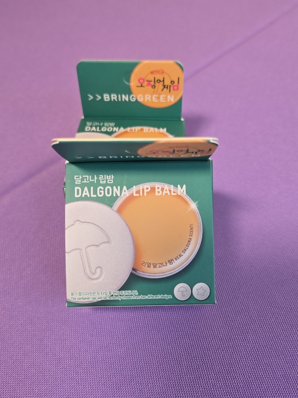 2 DALGONA Lip Balm - Orange & Teal Packaging
